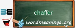 WordMeaning blackboard for chaffer